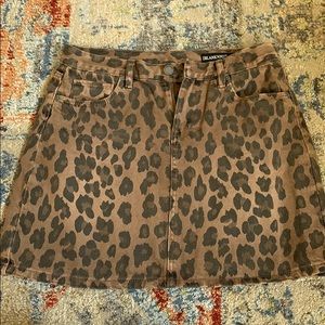 Cheetah Jean Skirt
